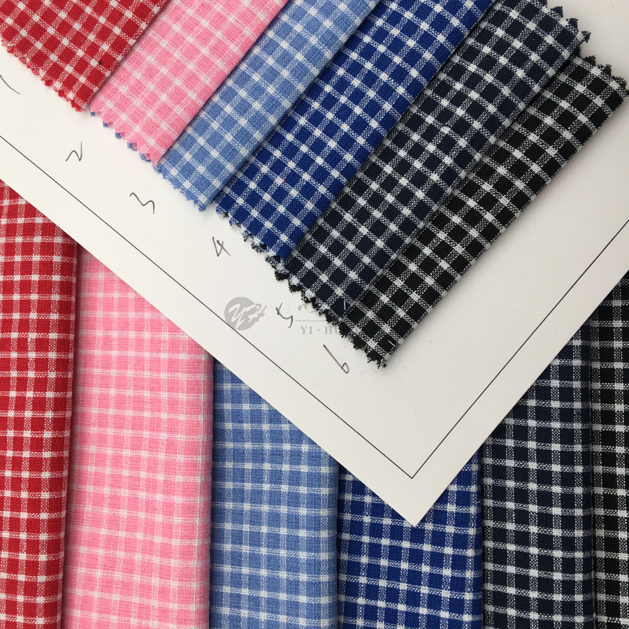 时装面料 色织面料 现货供应 全棉格子 男女通用 批发LH1813