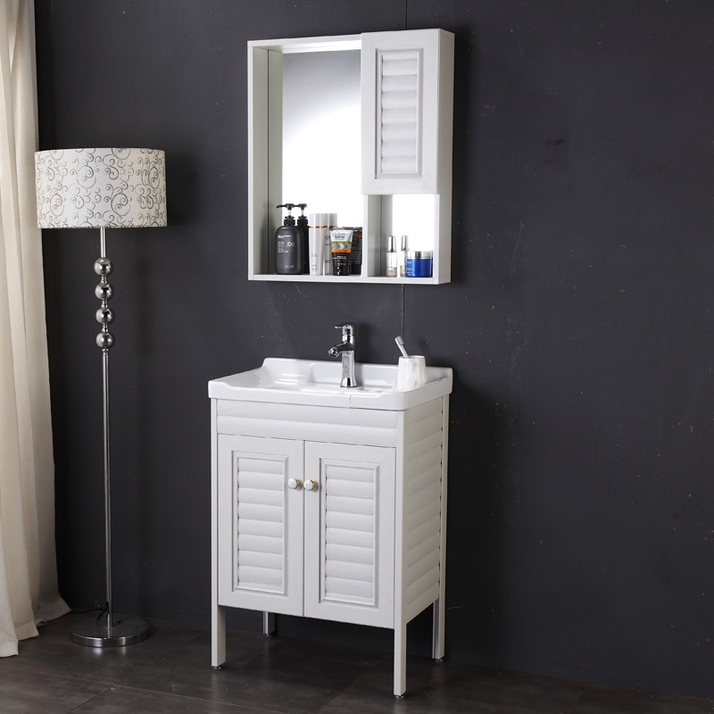 廠家定制太空鋁型材浴室櫃大理石台面洗手台洗漱台洗手盆櫃組合