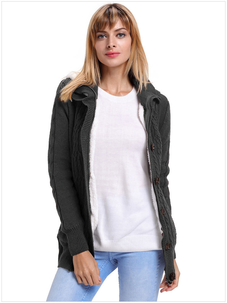 solid color knitted hooded long-sleeved jacket nihaostyles wholesale clothing NSQSY87268