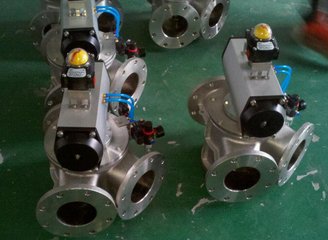 气动三通换向阀 不锈钢气动三通换向阀