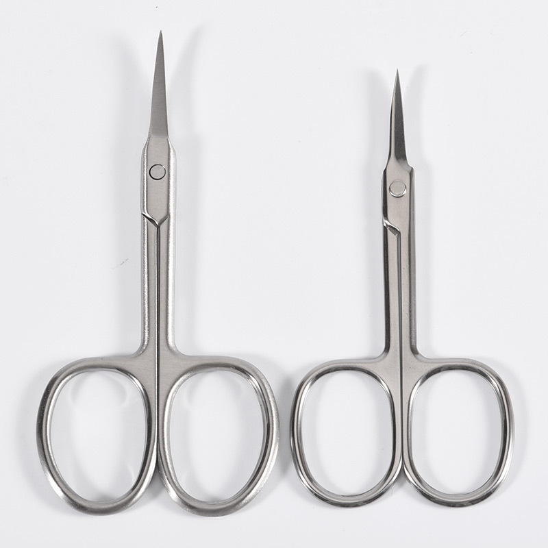 Tijeras de cejas tijeras de belleza Acero inoxidable puntiagudo tijeras pequeñas belleza codo herramientas de belleza en stock al por mayor