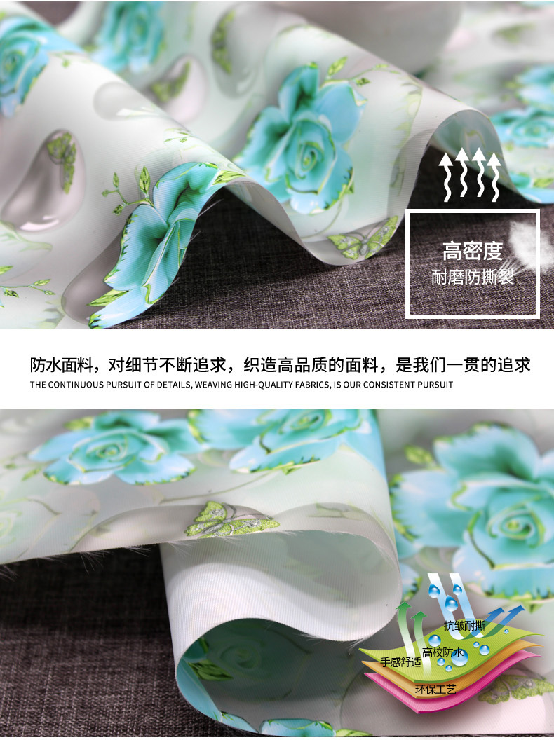 3D digital printing 290T twill fabric imitation nylon fabric PU storage bag waterproof fabric tablecloth Oxford fabric detail image 8