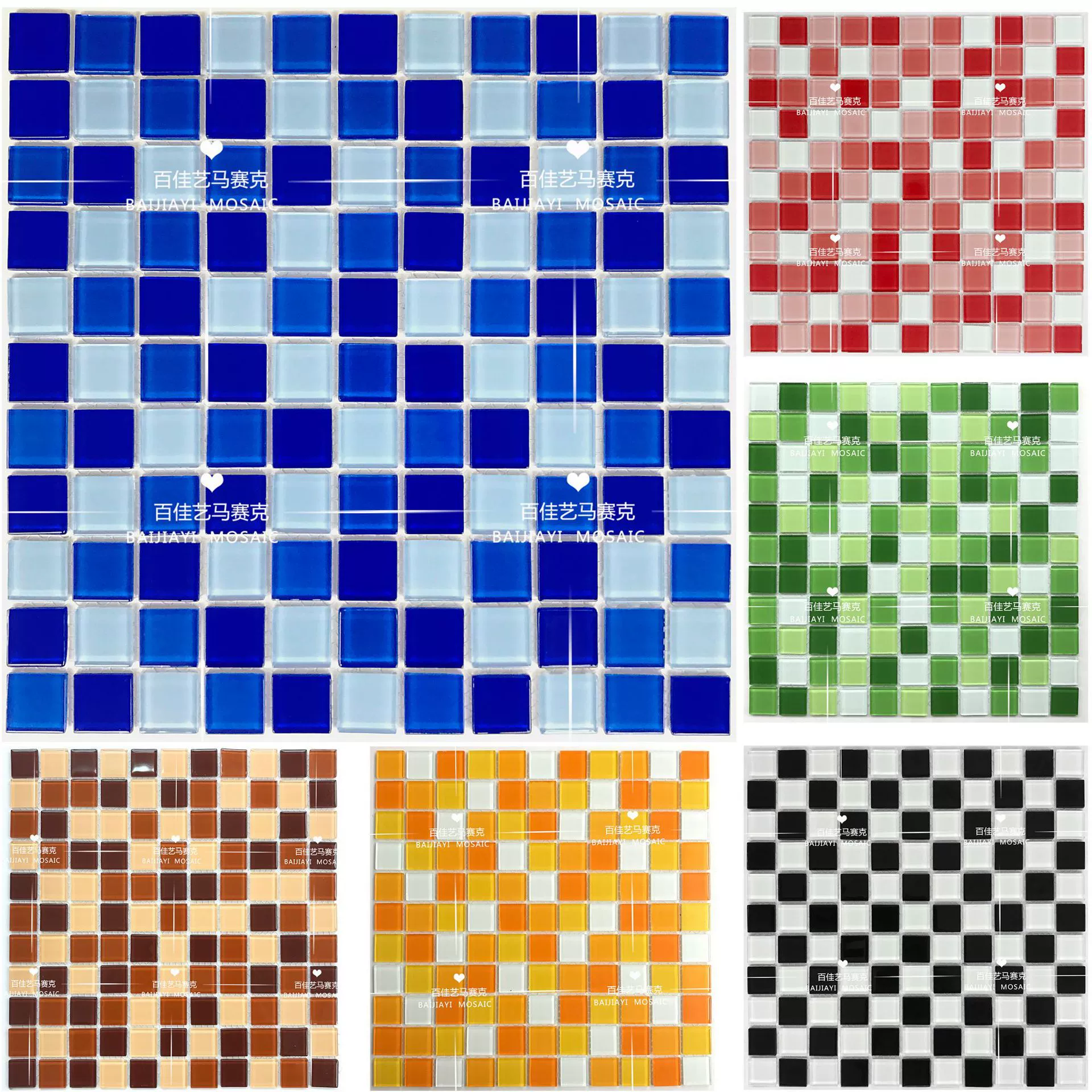 Хрустальная мозаика 25 Технические характеристики Синий бассейн Стеклянная мозаика Плитка Ванная комната Фон Стена Пруд для разведения рыбы в наличии