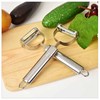 Stainless steel peeled knife Smile face Plane, fruit, vegetables, potato planer planer double head cutting device wholesale