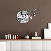 Mirror wall hanging clock creative living room hanging clock sofa background wall clock 3D acrylic butterfly wall sticker WC1137