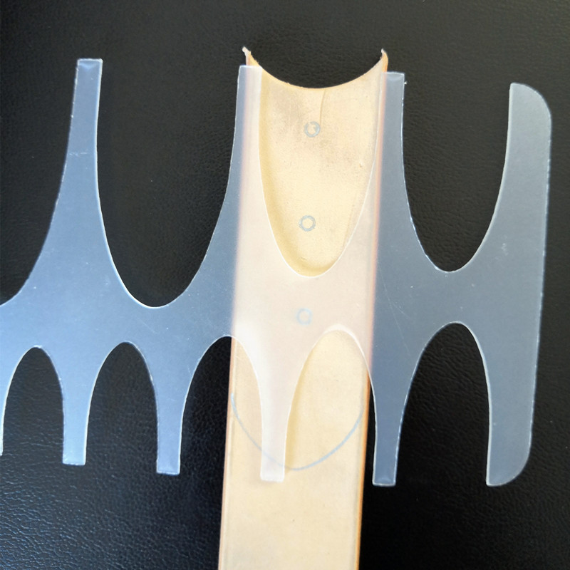 도매 DIY 가죽 PVC 템플릿 벨트 꼬리 타원형 템플릿 인쇄 가죽 스트립 꼬리 아크 10 사양