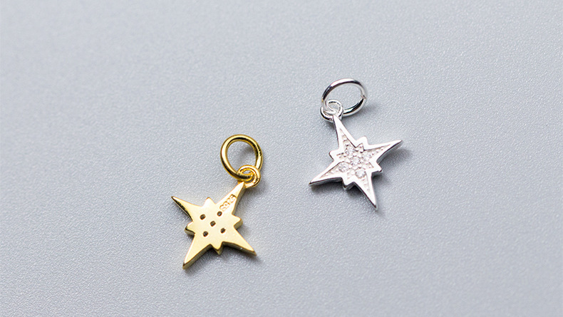 2g Weight Pendant Jewelry Making Type 13*11*1.5mm Jewelry Making Size Zircon Inlay Material DIY Jewelry Accessories Classification 1 Piece 13*11*1.5mm 925 Sterling Silver Zircon Geometric Pendant