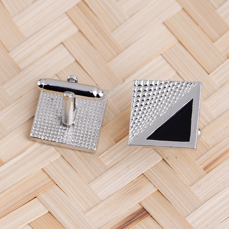 New Simple Fashion Twill Plaid Cufflinks display picture 5