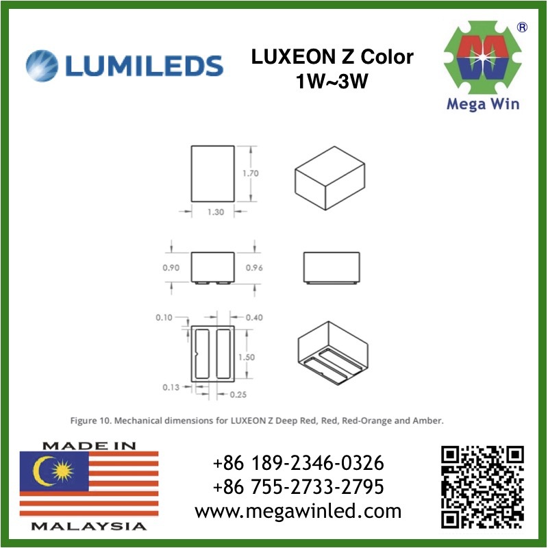 LUXEON Zϵ1713ߴLEDɫ620nm 627nm 645nm