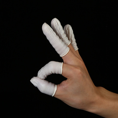 大量现货供应无粉手指套500g 米黄色 白色指套厂家直销|ms