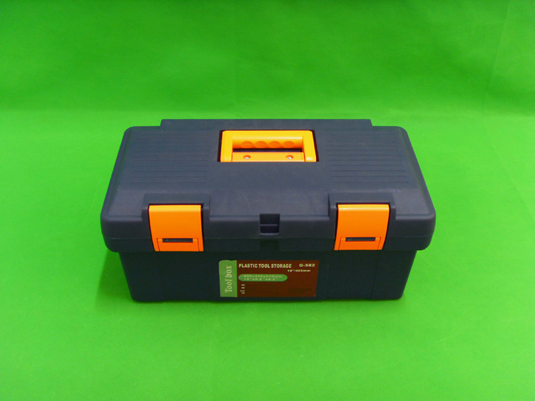 厂家供应18寸塑料/两层/家用/五金工具箱加厚加强抗摔G582D