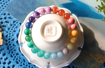 natural Original design Fashionable pinkycolor Rainbow Dubbo Hand string Bracelet crystal Bracelet