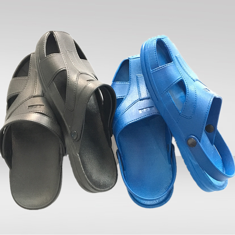 防静电拖鞋 低帮防静电凉鞋 SPU凉鞋 SPU拖鞋 蓝黑双色 厂家批发
