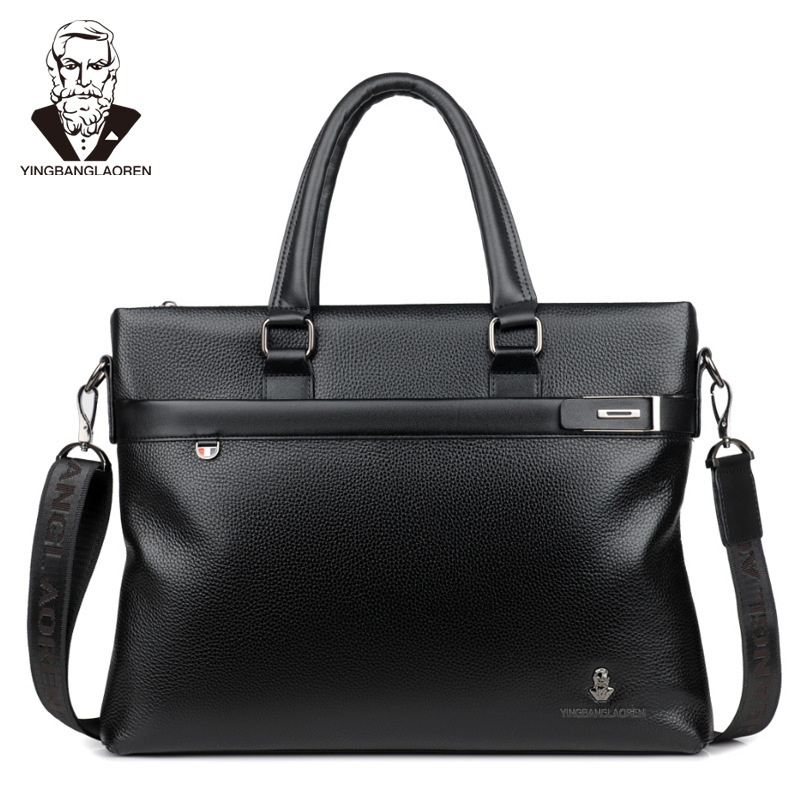 Men's 14 inch computer handbag men's business bag Office Bag Single Shoulder Bag Messenger Bag