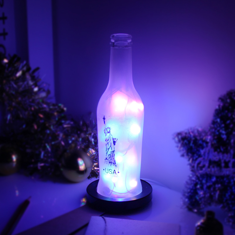 玻璃酒瓶迷你香氛加湿器自动雾化精油香薰机USB家用跨境小礼品