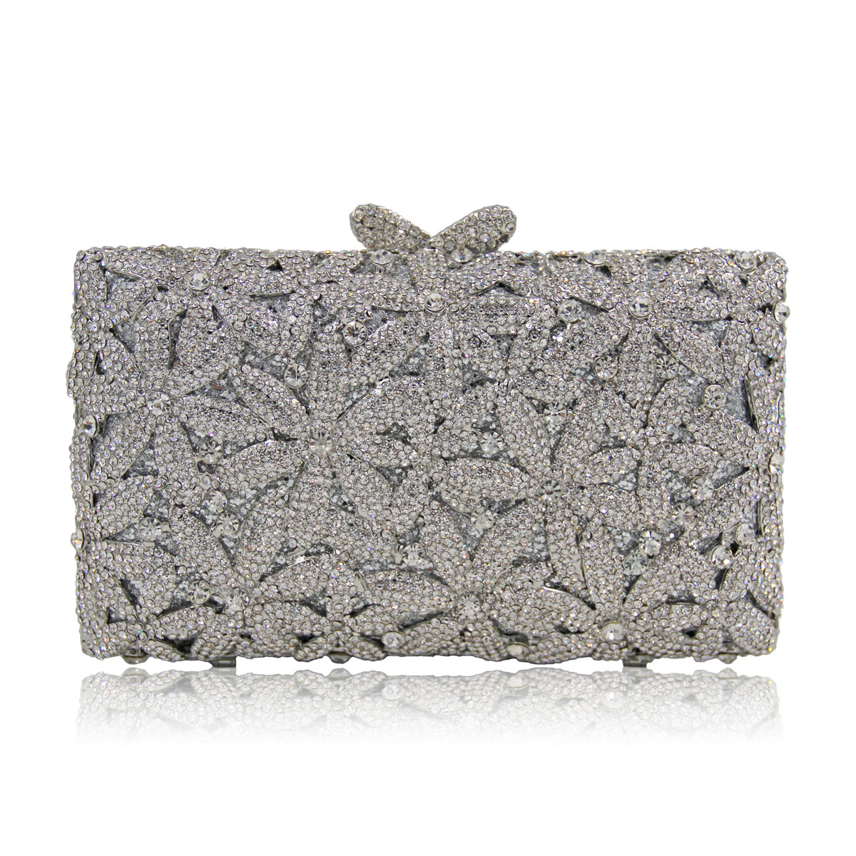 * Fábrica directa de taladro bolsas de cristal de metal bolsas de cena bolsas de diamante bolsas de mano bolsas de novia bolsas de diamante duro