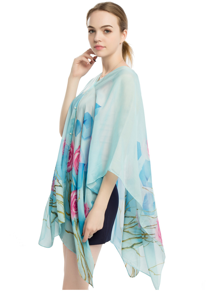 夏季女士丝巾厂家 遮阳防晒披肩批发 礼品围巾