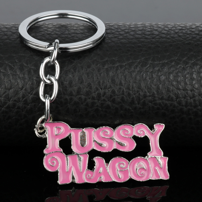 PUSSY WAGON Keychain Red