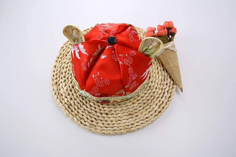 Тан костюм шляпа фестиваль производительности костюм детский костюм шляпа назад шляпа