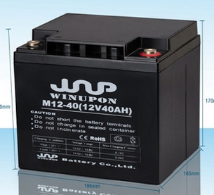 炜业通蓄电池M12-40蓄电池(12V40AH)厂家
