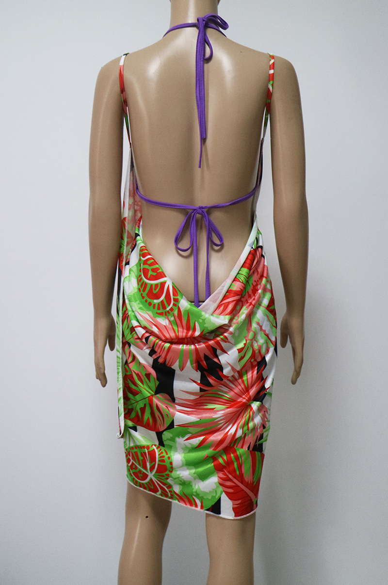Bohemian Summer Beach Cover Up Floral Print Multi Functional Lightweight Fabric Perfect for Swimwear and Sun