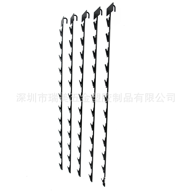 7钩、12钩金属防锈夹条 卡式弹簧式挂条 袋装食品商品展示挂条