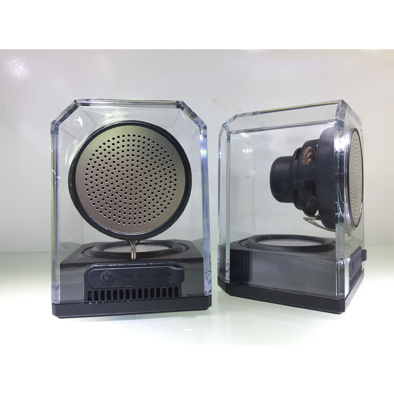 新款水晶蓝牙音箱户外 无线便携式磁吸对箱低音炮创意迷你TWS音响