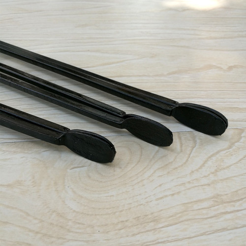 Factory direct sales thickened fire tongs garbage clamp sanitation flat head garbage tongs red plastic handle fire tongs clamp briquette tongs iron tongs