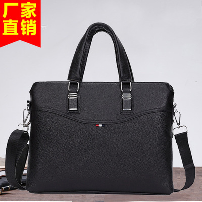 2020 new pattern genuine leather man Handbag Top layer leather business affairs Briefcase Inclined shoulder bag Computer package On behalf of