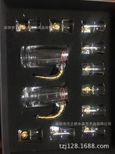 新款白酒酒具套装一口杯 两壶十杯藏金金箔杯小酒杯 厂家批发