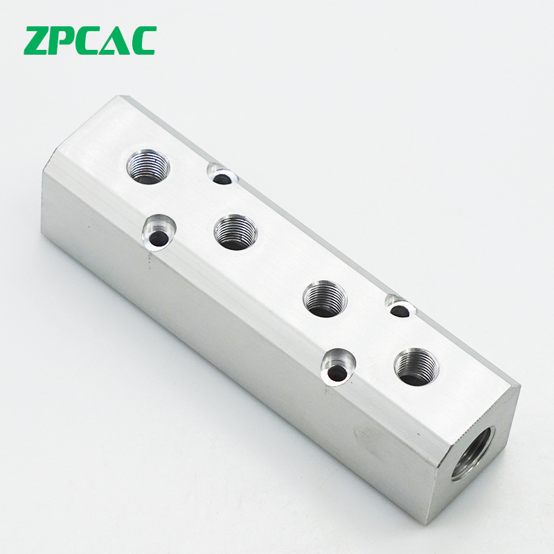 气动C式快速接头多管路底座2-10位孔气排气路分配器2分 4分