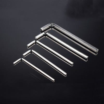 厂家配套平头内六角扳手1.5~19mm镀镍加硬公制汽修中长六角扳手|ms