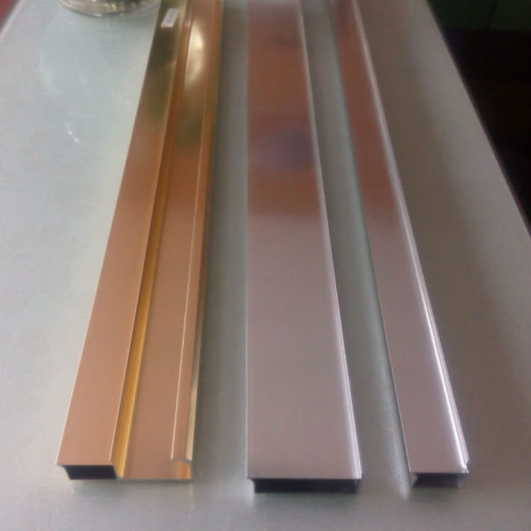 橱柜晶钢门铝型材 隐边拉手 大框小框  铝合金橱柜型材 可订做