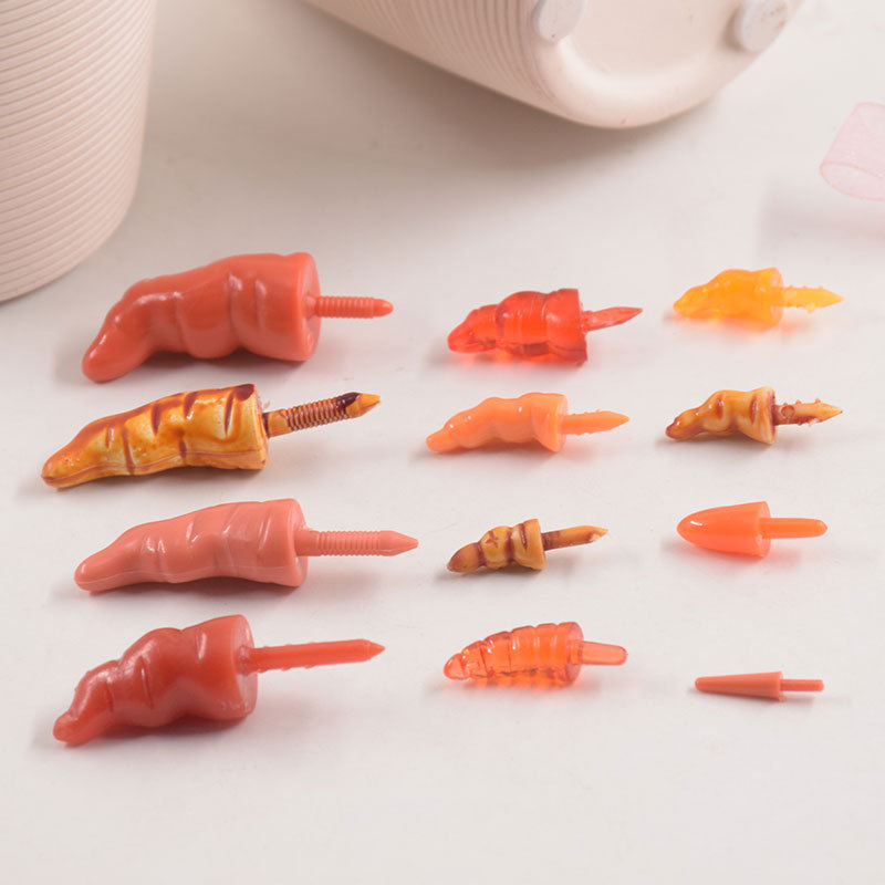 塑料雪人直鼻 本色实色半透明塑料弯勾鼻鸟嘴 圣诞配件|ms