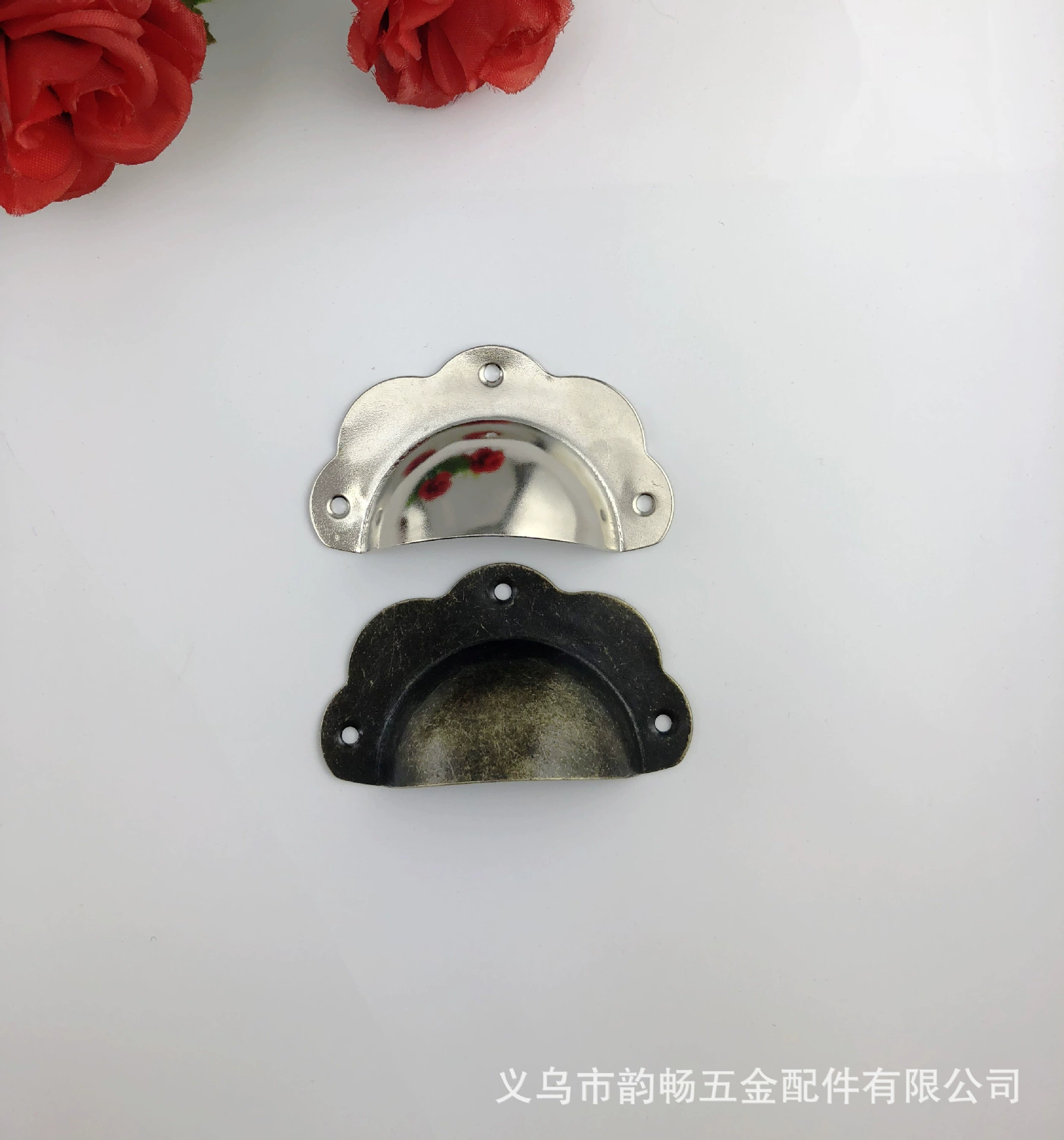 79*41 мм узор старомодный Shell ручка ящика китайской медицины Кабинета полукруглой ручкой пельмени