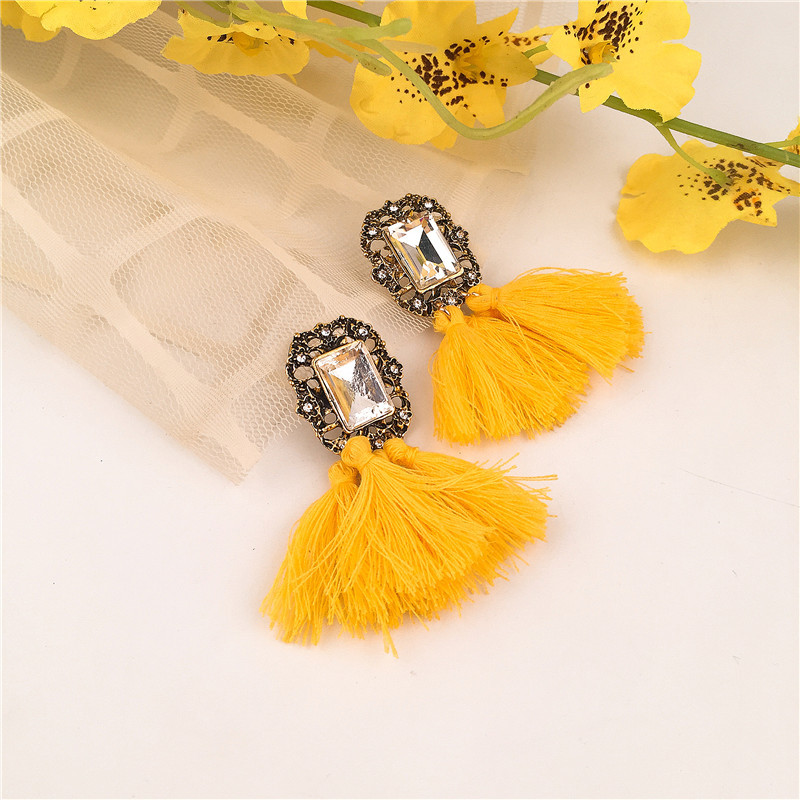 Alloy Vintage Geometric earring(yellow) NHVA4784-yellow