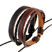 Fashion Leather Bracelet Wholesale Cross Leather Beaded Bracelet display picture 6