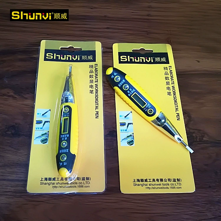 Прямые продажи с фабрики Shunwei электронный синий экран цифровой дисплей тестовая ручка предотвращение утечки слово техническое обслуживание тестовая ручка светодиодная тестовая ручка