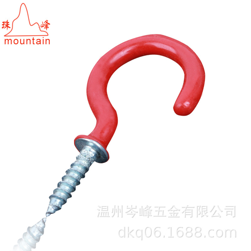 Fábrica en stock suministro directo de plástico recubierto de plástico gancho de la taza de color recubierto de plástico gancho de protección del medio ambiente de plástico PP gancho para transfronterizo