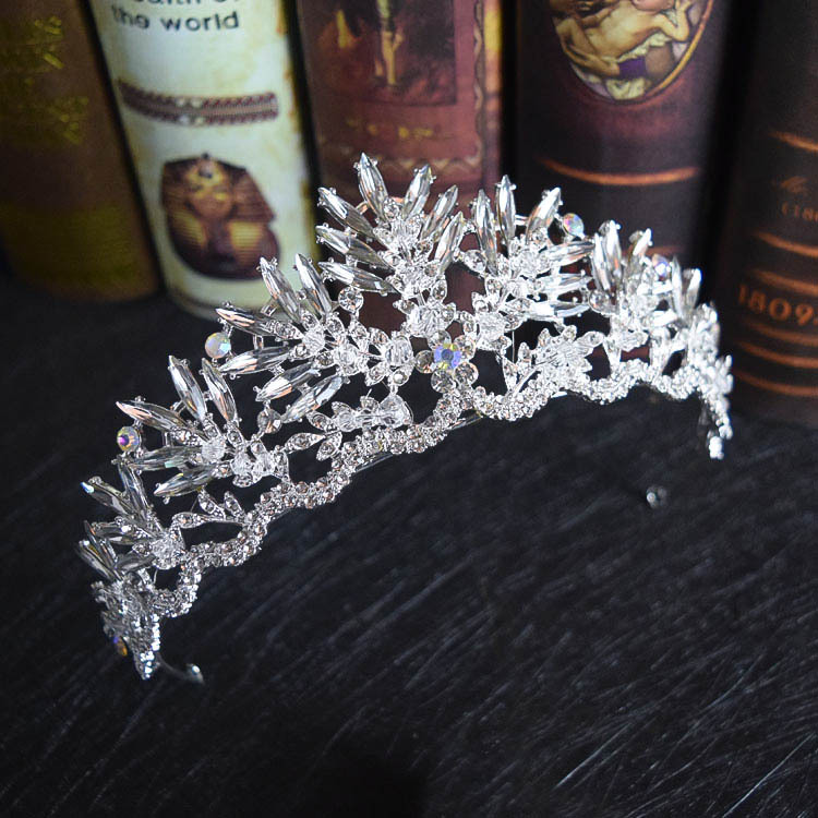 Baroque bridal crown rhinestone crystal bridal headwearpicture1