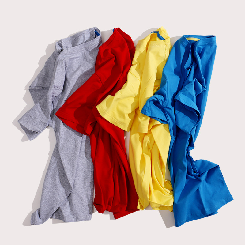 莱卡透气圆领短袖t恤定制企业文化衫广告衫班服团体服印logo刺绣