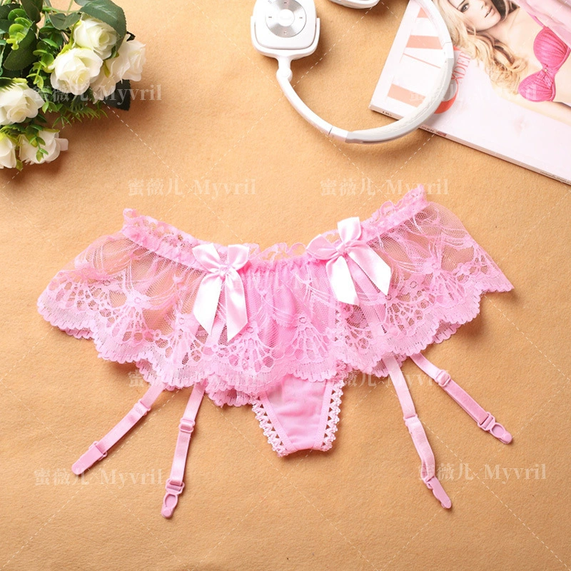 Cute lace sexy trousers with bow, underwear, lace dress