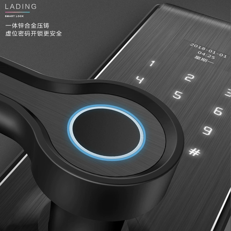 拉盯 Household anti -theft door fingerprint lock graffiti intelligent locks, open code lock