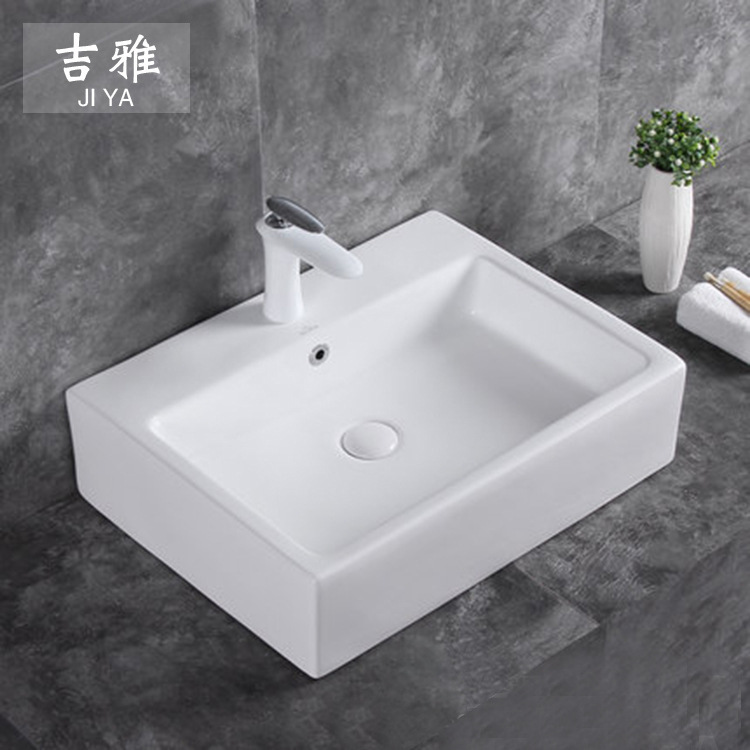 Nueva mesa de cerámica de la cuenca de la Mesa de cerámica cuenca lavabo integrado Hotel de baño lavabo del arte