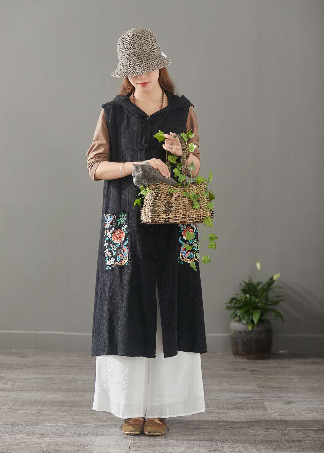 Gilet femme en Coton et lin - Ref 3316228 Image 12