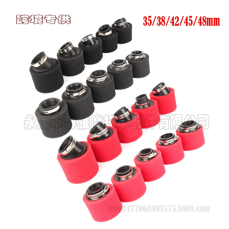 35/38/42/45/48 мм мотоциклетный прямой/Наклонный двухслойный морской воздушный фильтр высокой плотности