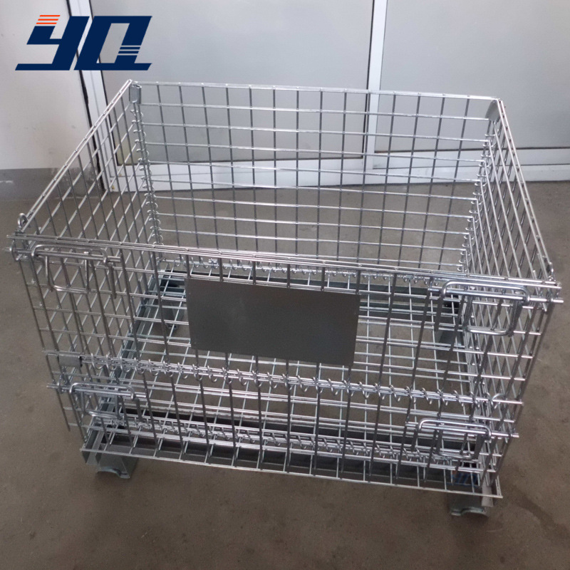 yq媛琪仓储笼折叠式钢铁货架仓储笼储物笼物流储藏柜储存架铁笼子