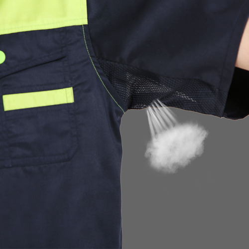 Summer short-sleeved work clothes suit for men, half-sleeved auto repair labor protection workshop office machinery engineering clothes work clothes factory