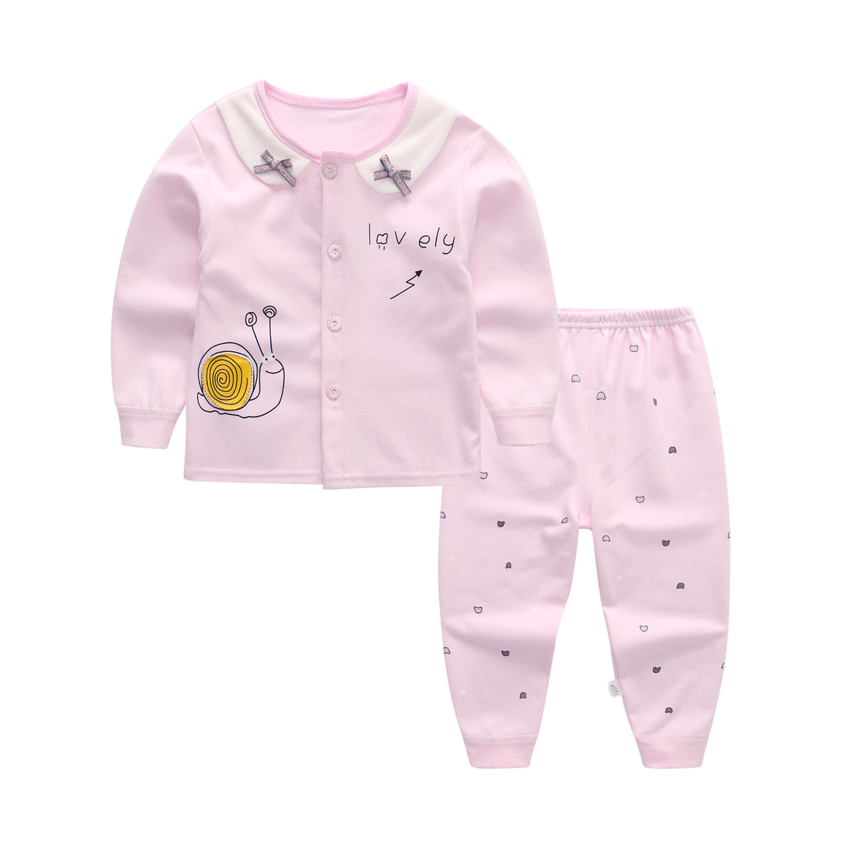 baby Pure cotton underwear suit PopCap Long johns baby child 0-1-2 newborn spring and autumn