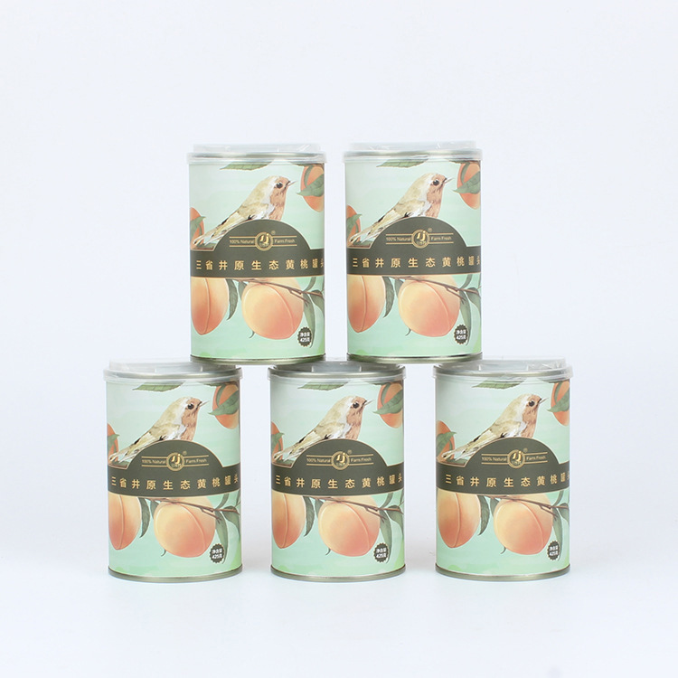 Manufactor Direct selling fresh Canned fruit 425g*8 Gift box packaging precooked and ready to be eaten Peach syrup can